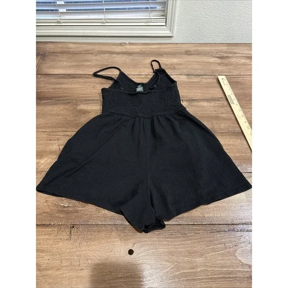Wild Fable Black Sleeveless Romper Women's Regular Fit Solid One-Piece Size Xs - Picture 7 of 7